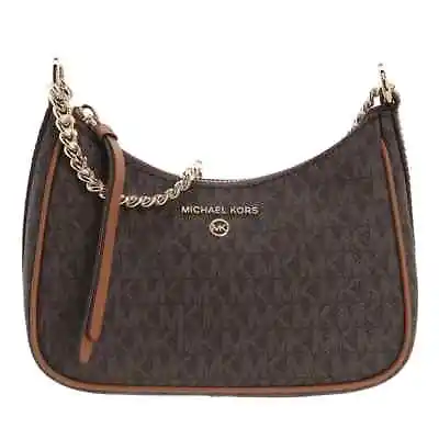 Michael Kors Jet Set Charm Small Chain Pouchette- Brown/ Acorn • $89.99