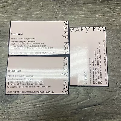 Mary Kay VITAMIN C ACTIVATING Squares 12/Pack LOT OF 3 Time Wise Free Ship • $14.26