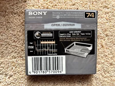 BNIB X 3 Sony MD-74 Minidisc/MDW-74EB – Onyx Black / 74 MINS / Recordable Audio • £15