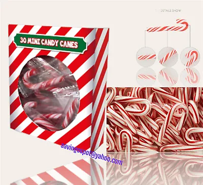 30x Christmas Tree Peppermint Mini Candy Canes Decoration Sweets Stocking Gift  • £6.25