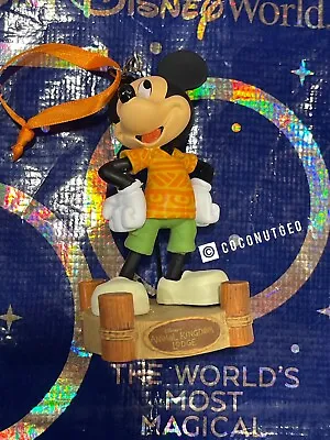 Disney World Animal Kingdom Resort Lodge Mickey Mouse Hand Painted Ornament • $38.90