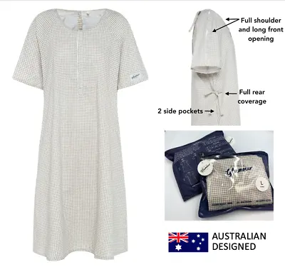 £44.78 • Buy Designer Hospital/Maternity Gown CLASSIC 100% Cotton  6 Sizes Incl. Plus Sizes