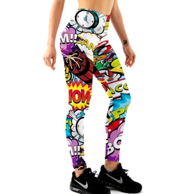 £15.20 • Buy 1 Super Hero Cartoon Comics Women Leggings High Waist Activewear Yoga Fit Gym A