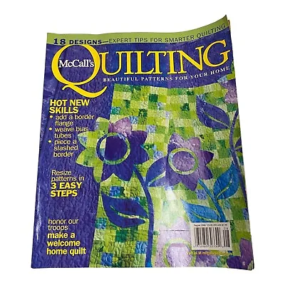 McCalls Quilting Magazine Sewing Patterns August 2006 18 Quilt Patterns • $10.98