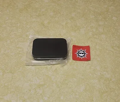 Black Small Hinged Tin For Mini Survival Kit Charcloth Or EDC • $2.69