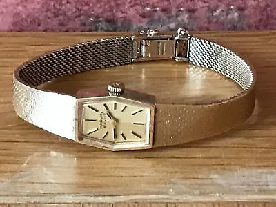 £695 • Buy Vintage 9ct Gold Marvin Revue Ladies Mechanical Cocktail Dress Watch & Case