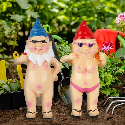 Nude Statuary Garden Gnomes Naughty Naked Funny Gift Statue Decor Nudist Craft • $13.99