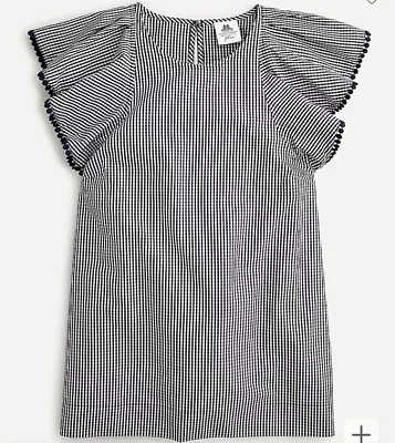 Thomas Mason For J.Crew Shirt Top  In Classic Blue Gingham - Womens Size M • $12.99