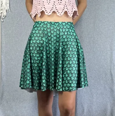 New Black Milk Rhaegal Dragon Egg Skater Skirt  Green Game Of Thrones XL • $110