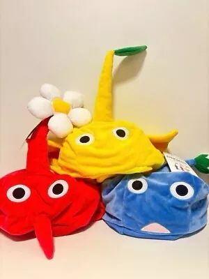 Pikmin Cosplay Hat Set Of 3 Nintendo Prize Taito Cap Blue Red Yellow NEW • $95