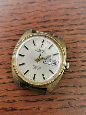 1970s Montine A.Schild Mens Automatic Day/Date Watch For Restoration / Parts • $31.10