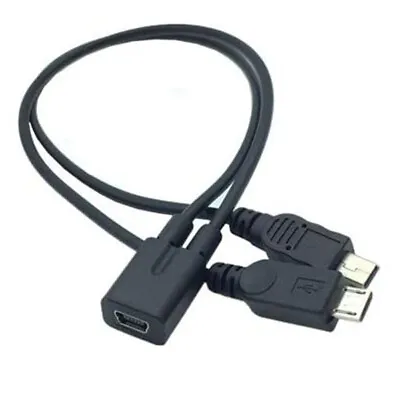 Mini USB Female To Micro USB Male Mini USB Male 2 In 1 Splitter Charging Cable • $4.72