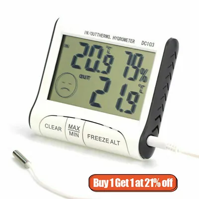 £5.88 • Buy Digital LCD Thermometer Meter Home Hygrometer Temperature Indoor Outdoor New