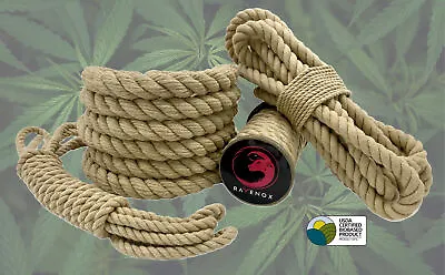 Ravenox Twisted Hemp Rope Cord And Twine - Natural Genuine Hemp Made In USA • $25.31