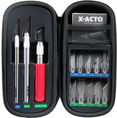 $27.11 • Buy X-ACTO Compression Basic Knife Set, 3 Knives, 13 Blades, Carry Case, 17 Pcs NIB