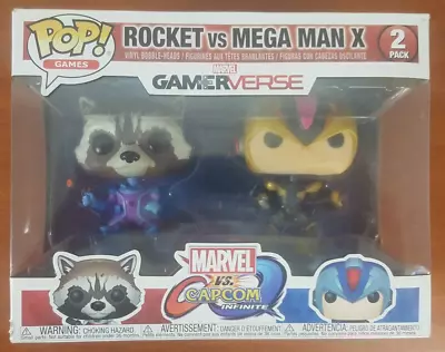 Funko Pop Rocket Vs. Mega Man X 2-Pack Marvel Vs. Capcom Infinite - Brand New • $35