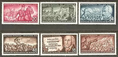 DDR #Mi398-Mi403 MNH 1953 Revolutionary Heroes Muntzer Thuringia [180-185] • $8.88