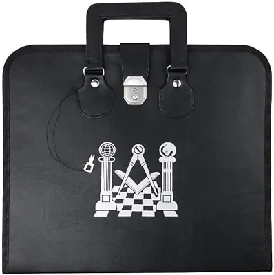 Masonic Regalia MM/WM And Provincial Apron Case Printed Pavement Pillars Logo • $54