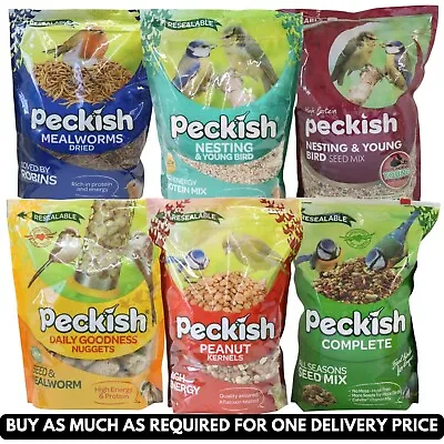 ALL Peckish Wild Bird Feed Food Peanuts Seeds Mixes Fat Balls Suet Mealworms • £1.99