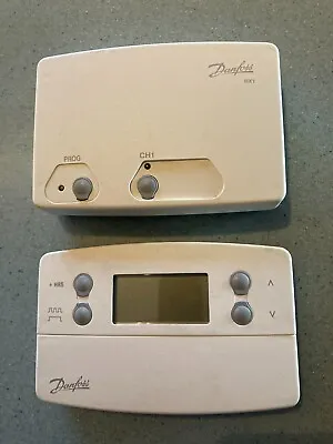 Danfoss TP7000 Rf + RX1 Receiver Programmable Room Thermostat • £85