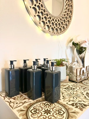£9.99 • Buy 4x 500ml Reusable Hand Pump Dispenser Bottle Bathroom Shampoo Shower Gel