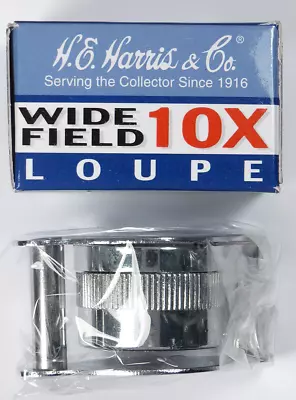 H.E. Harris & Co. 10x Magnification Collectors Wide Field Loupe • $18.95