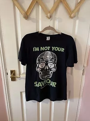 YOU ME AT SIX Black Graphic Band Tee I'm Not Your Savior T-Shirt Size M • £14.99