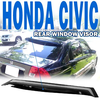 Fits 01-05 Honda Civic EM 4-Door OE Rear Roof Window Visor Spoiler Wing • $42.98