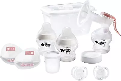 Breastfeeding Starter Kit Manual Breast Pump Baby Bottles And TeatsSteriliser • £39.99