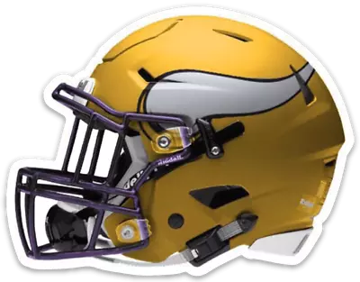 Minnesota Vikings Gold Helmet W/ Horned Logo Type Die-cut MAGNET • $5.49