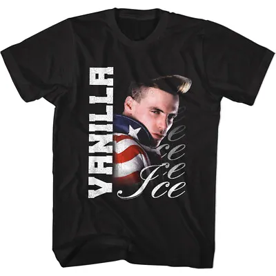 Vanilla Ice 90's Hip Hop Rapper American Flag Jacket Men's T Shirt Concert Merch • $25.50