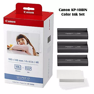 Canon KP-108IN Ink Paper For Selphy CP Serie Photo Printers CP1300 CP1500 Lot • $237.59