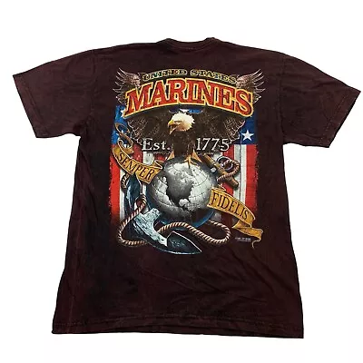 United States Marines T Shirt Mens M Red USMC 7.62 Design USA Eagle (Z18) • $24.95