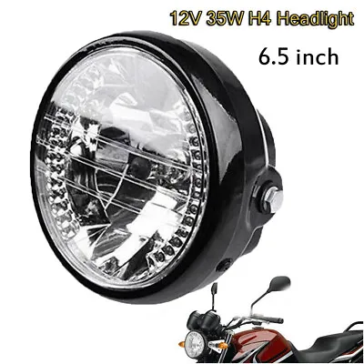 Motorcycle 6.5 Inch Led Headlight High/Low Beam For Cafe Racer Bobber Chopper • $22.88