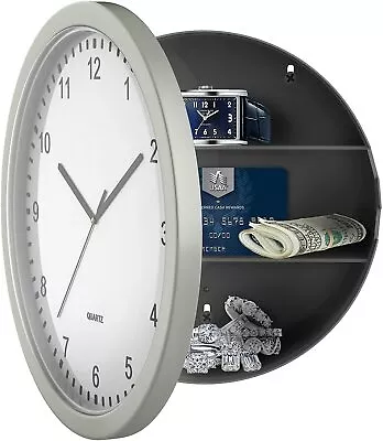 Clock Safe Hidden Wall Secret Jewelry Security Money Cash Compartment Stash Box • $37.74