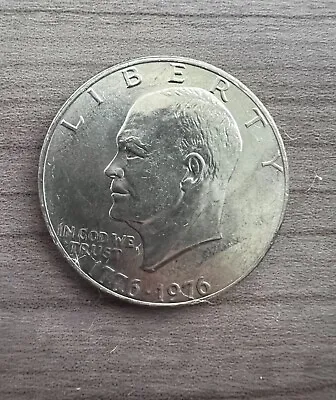$50.10 • Buy 1776-1976  Eisenhower Liberty Bell Moon Silver One Dollar US Bicentennial Coin