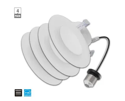 EcoSmart 4 In. White Dimmable LED Recessed Trim Bright White (4-Pack) • $23.39