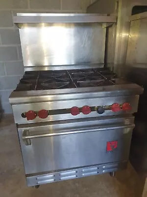 £350 • Buy Wolf Commercial Heavy Duty 6 Burner Cooker Range With Oven, Natural Gas