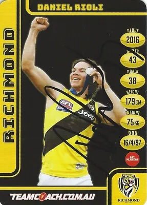 $24.99 • Buy ✺Signed✺ 2017 RICHMOND TIGERS AFL Premiers Card DANIEL RIOLI