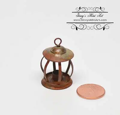 1:12 Dollhouse Miniature Small Rusted Lantern AZ EIWF621 • $12.64