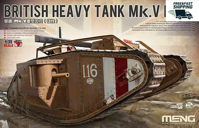 Meng TS-020 Model 1/35 WWI British Heavy Tank Mk.V Male Brand New AAA • $69.99