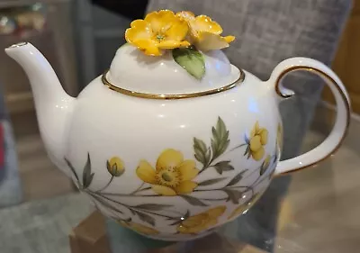 £30 • Buy  Royale Stratford Country Cottage Teapot Collection  Floral Lid Meadow Buttercup