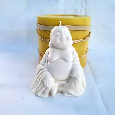 Used Laughing Buddha Candle Or Statue Mould In Good Condition 12 Cm X 13 Cm • £6