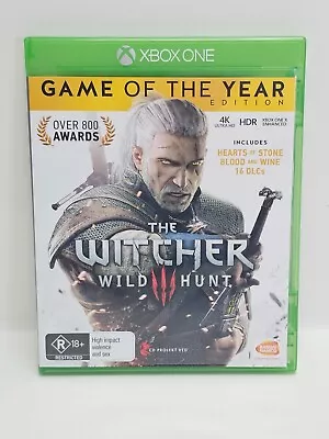 The Witcher 3 Wild Hunt Game Of The Year Edition - Microsoft Xbox One Game VGC • $21.95