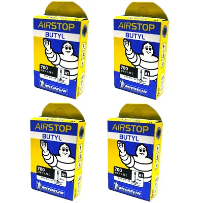 Michelin Airstop Butyl Inner Tube 4-PACK Bundle 700x18-25c W/ 40mm Presta Valve • $38.73