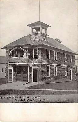 1910 EH Thompson Hose Fire House Millerton NY Postcard Dutchess County • $18