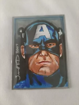 Avengers Captain America Hand Drawn Sketch Trading Card Psc • £99.99