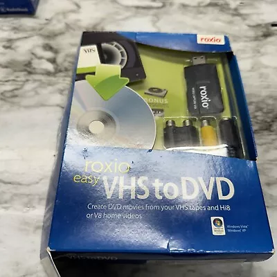 Roxio Easy VHS To DVD Converter VHS Tapes Hi8 Video8 Home Videos Windows - New • $16.99