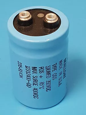 Capacitor Aluminum Screw Terminal 370uF 370MFD 350 VDC Mallory USA • $15