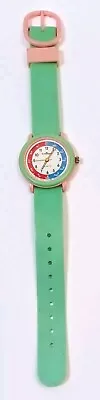 Vintage FirsTime Kid's Watch Learning Time First Watch Mint Green/Light Pink WR • $23.50